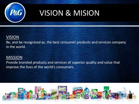 p&g mission statement|P .